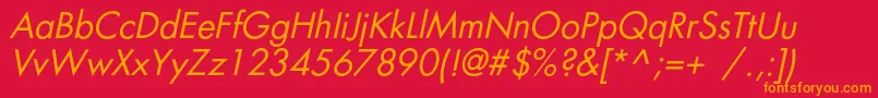 FortunecItalic Font – Orange Fonts on Red Background