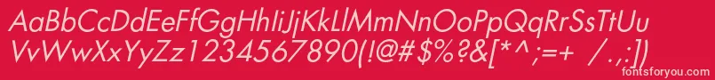 FortunecItalic Font – Pink Fonts on Red Background