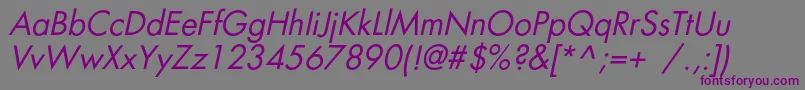 FortunecItalic Font – Purple Fonts on Gray Background