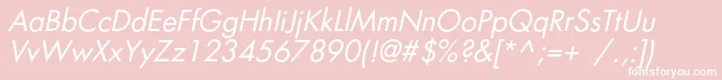 FortunecItalic Font – White Fonts on Pink Background