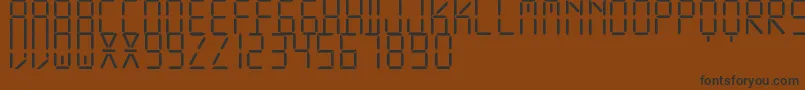 DisplayFreeTfb-Schriftart – Schwarze Schriften auf braunem Hintergrund