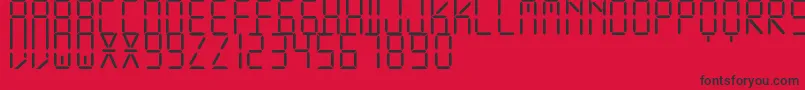 DisplayFreeTfb Font – Black Fonts on Red Background