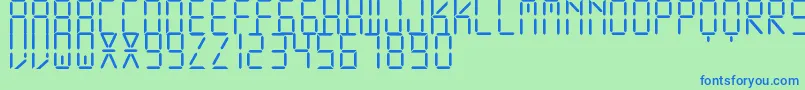 DisplayFreeTfb Font – Blue Fonts on Green Background