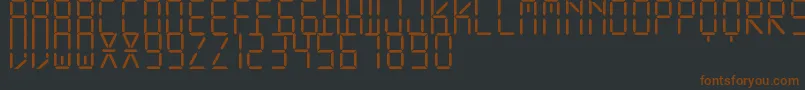 Подробнее о шрифте DisplayFreeTfb Шрифт DisplayFreeTfb – коричневые шрифты на чёрном фоне