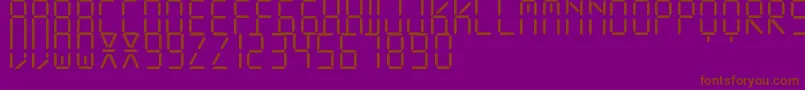 DisplayFreeTfbフォントについての詳細 フォントDisplayFreeTfb – 紫色の背景に茶色のフォント