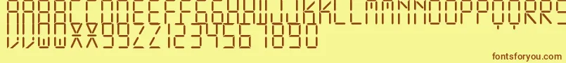 Czcionka DisplayFreeTfb – brązowe czcionki na żółtym tle