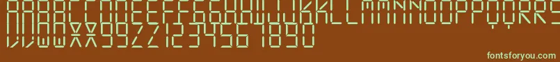 Шрифт DisplayFreeTfb – зелёные шрифты на коричневом фоне