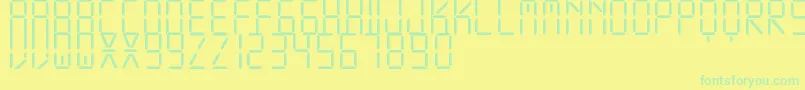 More about DisplayFreeTfb Font DisplayFreeTfb Font – Green Fonts on Yellow Background
