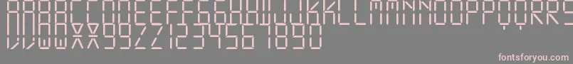 フォントDisplayFreeTfb – 灰色の背景にピンクのフォント
