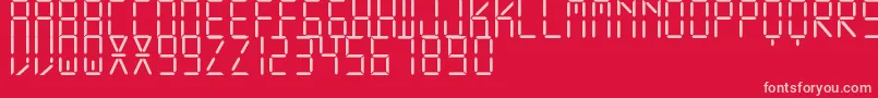 DisplayFreeTfb Font – Pink Fonts on Red Background