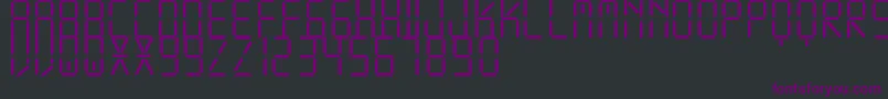 Шрифт DisplayFreeTfb – фиолетовые шрифты на чёрном фоне