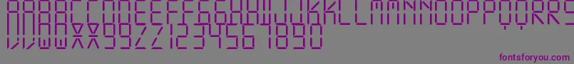 Fonte DisplayFreeTfb – fontes roxas em um fundo cinza