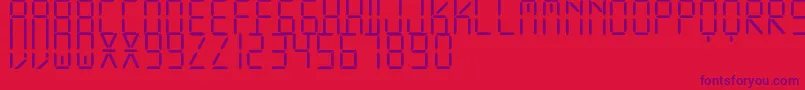 DisplayFreeTfb Font – Purple Fonts on Red Background