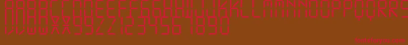 DisplayFreeTfb Font – Red Fonts on Brown Background