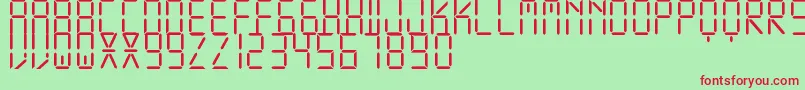 DisplayFreeTfb Font – Red Fonts on Green Background