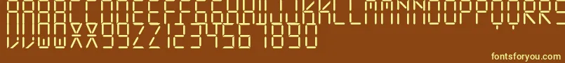 fuente DisplayFreeTfb – Fuentes Amarillas Sobre Fondo Marrón