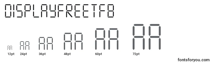 Размеры шрифта DisplayFreeTfb