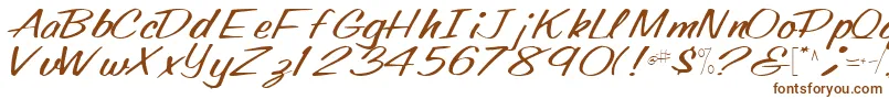 Шрифт Oldingspirit76Regular – коричневые шрифты на белом фоне