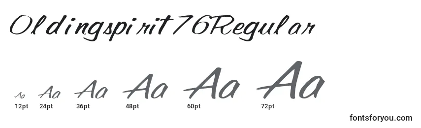 Размеры шрифта Oldingspirit76Regular