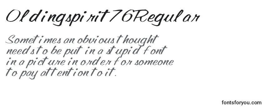 Oldingspirit76Regular Font