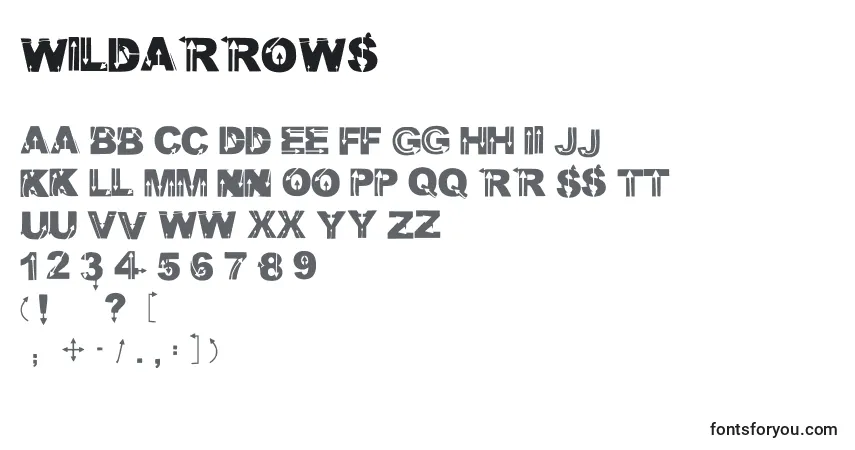 Czcionka Wildarrows – alfabet, cyfry, specjalne znaki