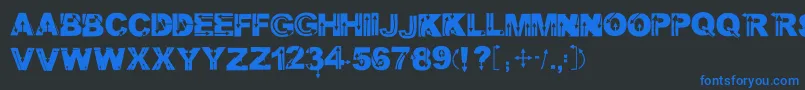 Wildarrows Font – Blue Fonts on Black Background