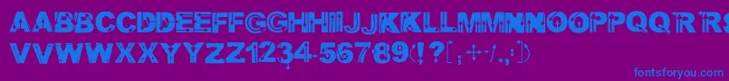 Wildarrows Font – Blue Fonts on Purple Background