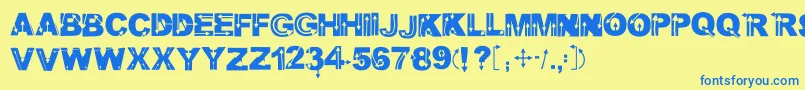 Wildarrows Font – Blue Fonts on Yellow Background