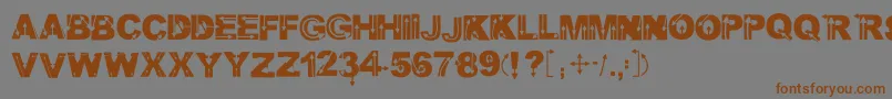 Wildarrows Font – Brown Fonts on Gray Background