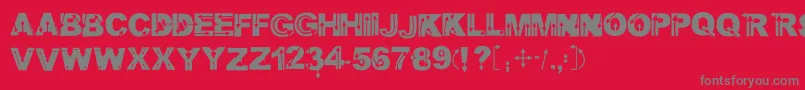 Wildarrows Font – Gray Fonts on Red Background