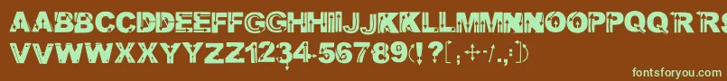 Wildarrows Font – Green Fonts on Brown Background