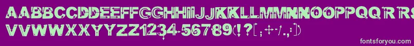 Wildarrows Font – Green Fonts on Purple Background