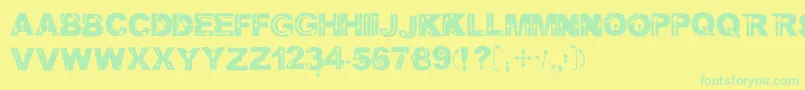 Wildarrows Font – Green Fonts on Yellow Background