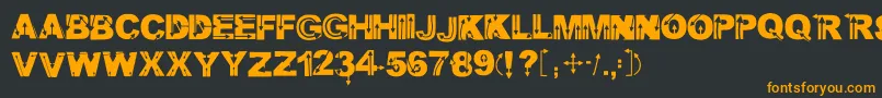 フォントWildarrows – 黒い背景にオレンジの文字
