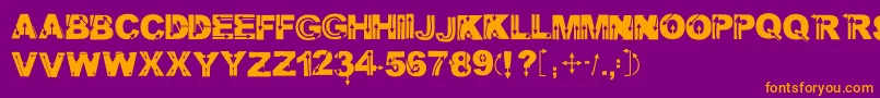 Wildarrows Font – Orange Fonts on Purple Background