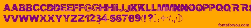 Wildarrows Font – Purple Fonts on Orange Background