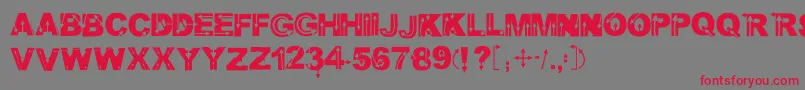 Wildarrows-Schriftart – Rote Schriften auf grauem Hintergrund