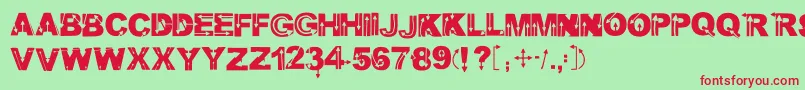 Wildarrows Font – Red Fonts on Green Background