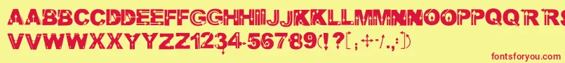 Wildarrows Font – Red Fonts on Yellow Background