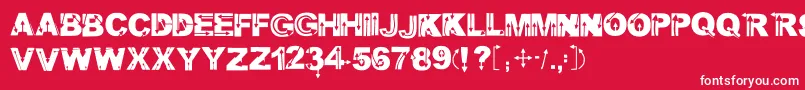 Wildarrows-Schriftart – Weiße Schriften auf rotem Hintergrund