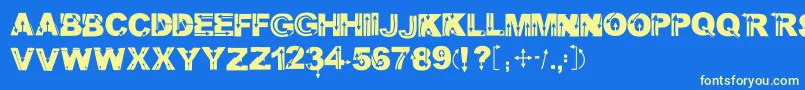 Wildarrows Font – Yellow Fonts on Blue Background