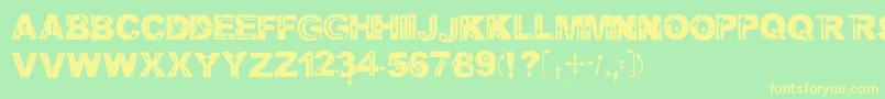Wildarrows Font – Yellow Fonts on Green Background