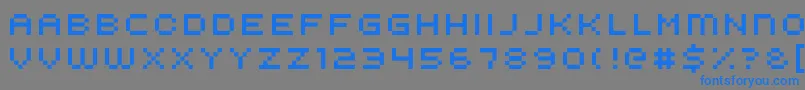 Kroeger0854 Font – Blue Fonts on Gray Background