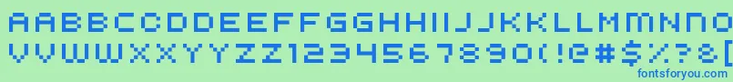 Kroeger0854 Font – Blue Fonts on Green Background