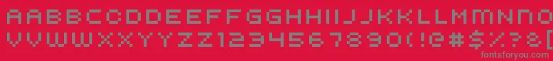 Kroeger0854 Font – Gray Fonts on Red Background