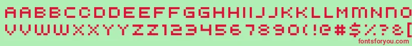 Kroeger0854 Font – Red Fonts on Green Background