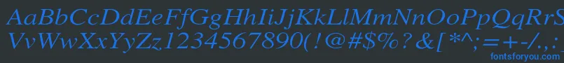 More about XeroxSerifWideItalic Font XeroxSerifWideItalic Font – Blue Fonts on Black Background