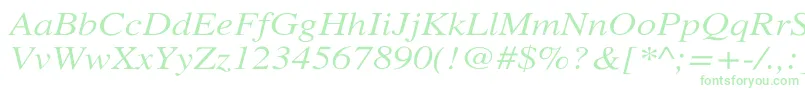 fuente XeroxSerifWideItalic – Fuentes Verdes Sobre Fondo Blanco