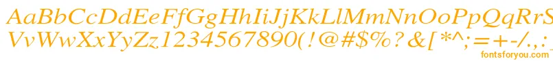 Шрифт XeroxSerifWideItalic – оранжевые шрифты