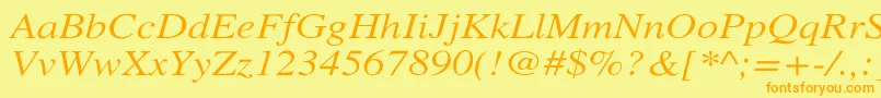 fuente XeroxSerifWideItalic – Fuentes Naranjas Sobre Fondo Amarillo